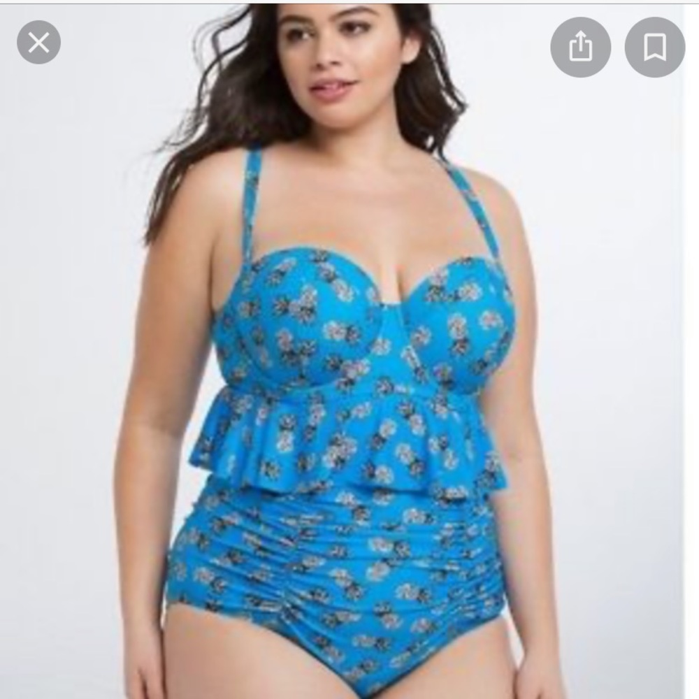 Torrid Pineapple 🍍 bathing suit set size 2X